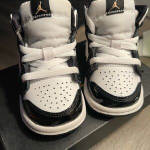 Jordan Kids' Black and White Sneakers